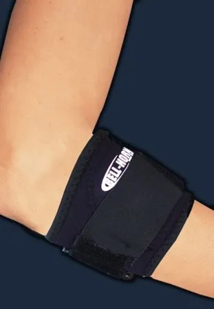 DJO - Bell-Horn - 308S-M - Tennis Elbow Strap with Pad Bell-Horn Small / Medium Pull-On / Hook and Loop Strap Closure Arm Band Left or Right Arm 9 to 11 Inch Forearm Circumference Black