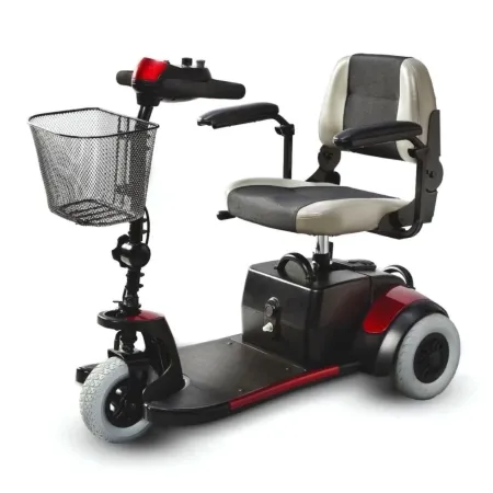 Merits Health - Mini-Coupe - S539 - 3 Wheel Electric Scooter Mini-Coupe 300 lbs. Weight Capacity Red