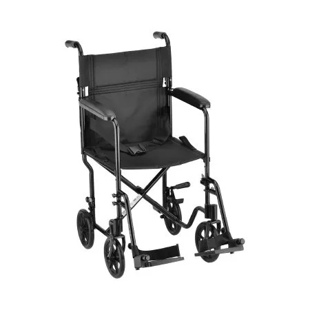 Nova Ortho-med - 329BK - Transport Chair- 19In. Lightweight With Swing Away Footrest`S