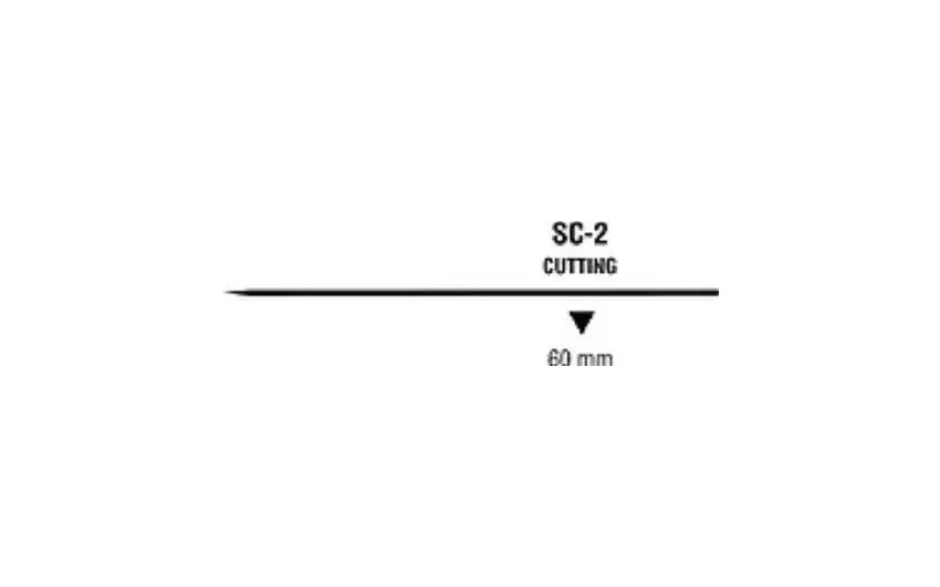Covidien - Ti-Cron - 88863062-41 - Nonabsorbable Suture With Needle Ti-cron Polyester Sc-2 Straight Conventional Cutting Needle Size 3 - 0 Braided