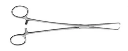 V. Mueller - GL850 - Tenaculum Forceps Braun 9 1/2 Inch Length Stainless Steel NonSterile Ratchet Lock Finger Ring Handle Straight Squared 1 X 1 Prongs