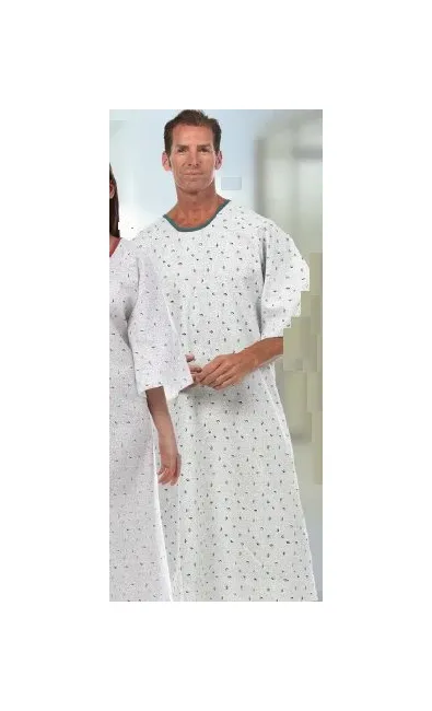 Fashion Seal Uniforms - 744-L - Patient Exam Gown Medium / Large Light Blue Reusable