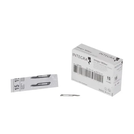 Integra Lifesciences - Miltex - 4615 - Surgical Blade Miltex Coated Stainless Steel No. 15 Sterile Disposable Individually Wrapped