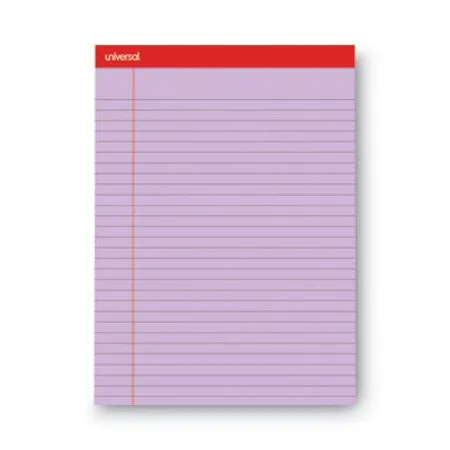 Universal - UNV-35878 - Colored Perforated Ruled Writing Pads, Wide/legal Rule, 50 Assorted Color 8.5 X 11.75 Sheets, 6/pack