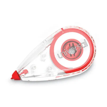Universal - UNV-75611 - Correction Tape, Mini Economy, Non-refillable, Clear/red Applicator, 0.25 X 275, 10/pack