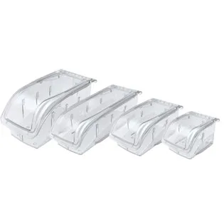 Akro-Mils - Hang and Stack - 305A3 - Storage Bin Hang And Stack Clear Polycarbonate 3-1/4 X 4-1/8 X 7-3/8 Inch