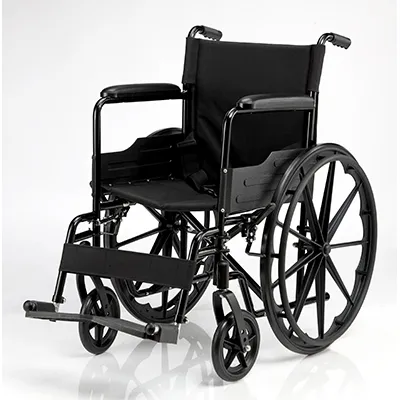 Merits Health - Acadia - N211NMFZMU0 - Wheelchair Acadia Dual Axle Full Length Arm Swing-Away Footrest Black Upholstery 16 Inch Seat Width Adult 250 lbs. Weight Capacity