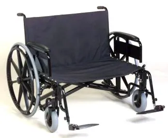 Graham-Field - Regency XL 2000 Heavy Duty - 67242240 - Bariatric Wheelchair Regency XL 2000 Heavy Duty Dual Axle Full Length Arm Swing-Away Footrest Black Upholstery 24 Inch Seat Width Adult 700 lbs. Weight Capacity