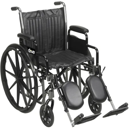 Drive Medical - ssp218dfa-elr Sport 2 Wheelchair, Detachable Full Arms, Elevating Leg Rests, Seat
