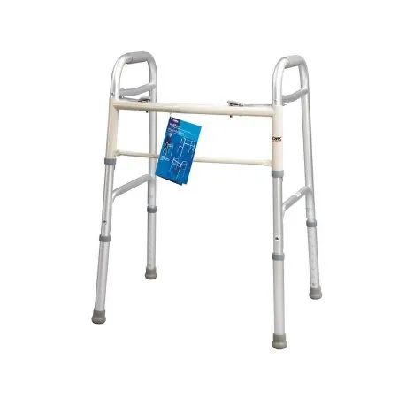 Apex-Carex - Carex - FGA84700 0000 - Dual Release Folding Walker Paddle Type Carex Aluminum Frame 300 lbs. Weight Capacity 30 to 37 Inch Height