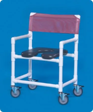 IPU - VL OF9200 OS - Shower Chair ipu Fixed Arms PVC Frame Mesh Backrest 28 Inch Seat Width 400 lbs. Weight Capacity