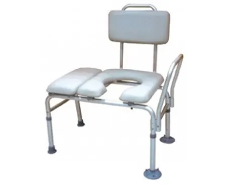 Drive Medical - drive - 12005KDC-1 - drive Knocked Down Bath / Commode Transfer Bench Removable Arm Rail 18 to 22-1/2 Inch Seat Height 400 lbs. Weight Capacity