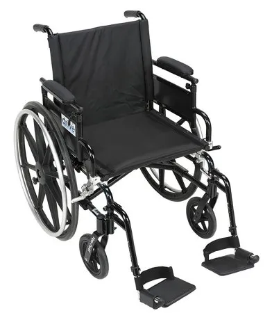 Drive Devilbiss Healthcare - From: PLA416FBDAARAD-SF To: PLA420FBFAARAD-SF - Drive Medical Viper Plus GT Wheelchair with Flip Back Removable Adjustable Full Arms, Swing away Footrests, Seat