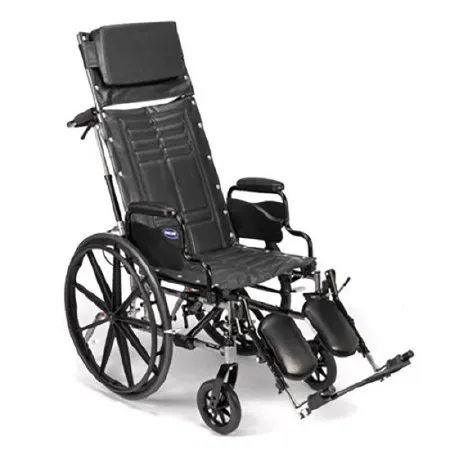 Invacare - Tracer SX5 - 1192378 - Reclining Wheelchair Tracer SX5 Dual Axle Desk Length Arm Elevating Legrest 18 Inch Seat Width Adult 250 lbs. Weight Capacity