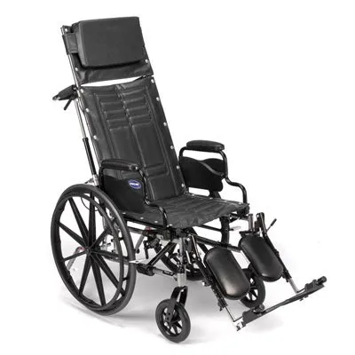 Invacare - Tracer SX5 - 1193463 - Reclining Wheelchair Tracer SX5 Dual Axle Desk Length Arm Elevating Legrest 16 Inch Seat Width Adult 300 lbs. Weight Capacity