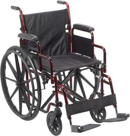 Drive Medical - Rebel - rtlreb18dda-sf - Lightweight Wheelchair Rebel Desk Length Arm Swing-Away Footrest Black Upholstery 18 Inch Seat Width Adult 300 lbs. Weight Capacity