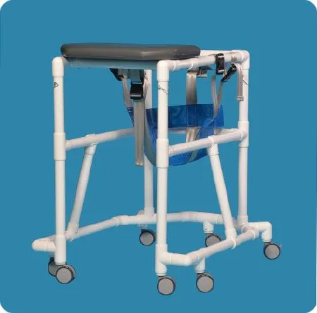 IPU - Combo - CW88 - Walker Adjustable Height Combo PVC Frame 300 lbs. Weight Capacity 37-1/2 to 44-1/2 Inch Height