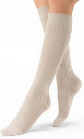 BSN Medical - JOBST soSoft - 120250 - Compression Socks Jobst Sosoft Knee High / Ribbed Medium Sand Closed Toe