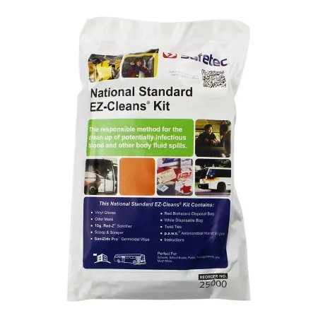 Safetec - 25000 - National Standard Ez-Cleans Kit -Poly Bag- 24 Kt-Cs