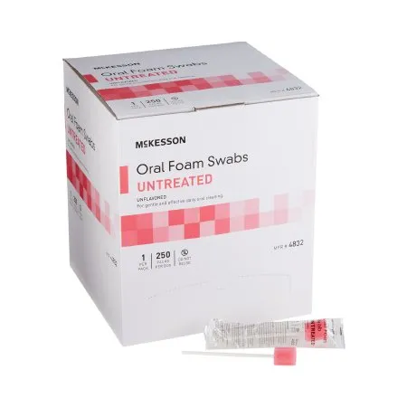 McKesson - 4832 - Oral Swabstick Foam Tip Untreated