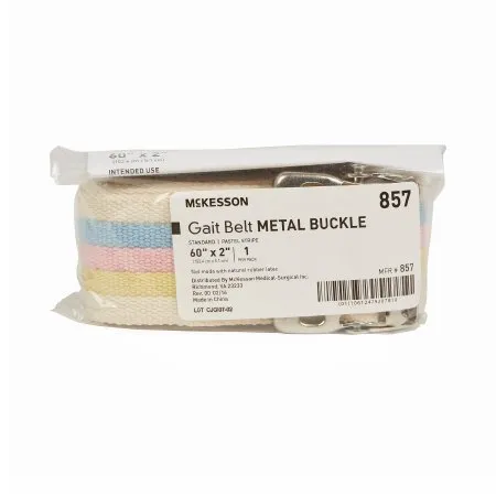McKesson - 857 - Gait Belt  60 Inch Length Pastel Stripe