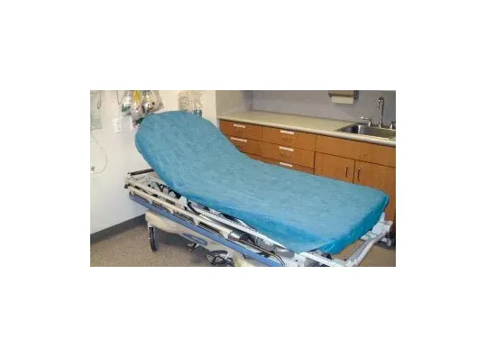 Taylor Healthcare Products - SureFit - 90-BFS4894 - Stretcher Sheet Surefit Fitted Sheet 48 X 94 Inch Blue Nonwoven Polypropylene Disposable