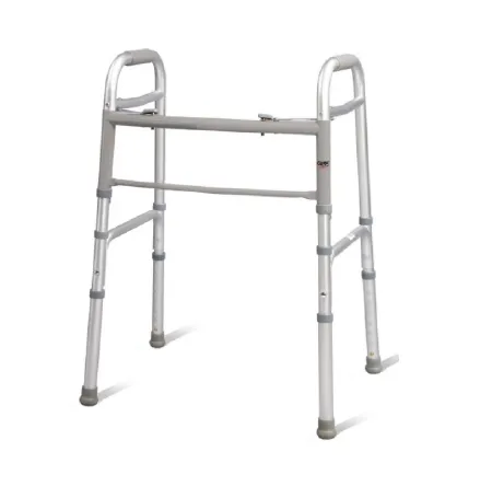 Apex-Carex - Carex - FGA86900 0000 - Dual Release Folding Walker Adjustable Height Carex Aluminum Frame 300 lbs. Weight Capacity 30 to 37 Inch Height