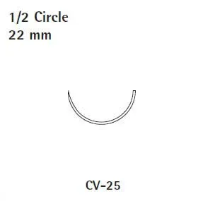 Medtronic MITG - Caprosyn - UC-403 - Absorbable Suture With Needle Caprosyn Polyester Cv-25 1/2 Circle Taper Point Needle Size 4 - 0 Monofilament
