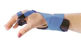 Alimed - 2970002491 - Ulnar Deviation Wrist Splint Alimed Long Right Hand Black / Blue Small