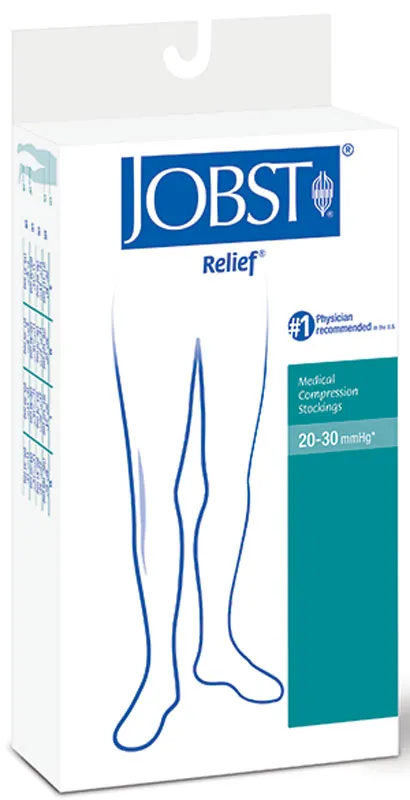 Bsn Jobst - 114209 - Compression Stocking Jobst? Relief? 20-30mmhg Thigh High With Silicone Medium Beige Closed Toe 1-Pr
