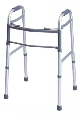 Graham-Field - Lumex Everyday - 716070A-4 - Dual Release Folding Walker Adjustable Height Lumex Everyday Aluminum Frame 300 lbs. Weight Capacity 32-1/4 to 39-1/4 Inch Height