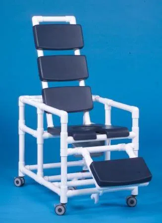 IPU - Super Deluxe - SCC280RCN - Shower Chair Super Deluxe Fixed Arms PVC Frame Reclining Backrest 300 lbs. Weight Capacity
