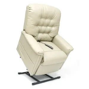 Pride Health Care - GL358-M-MUSHROOM W/MASSAG - Lift Recliner Mushroom Faux Leather Without Casters