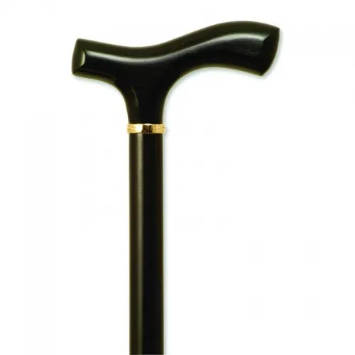 Alex Orthopedic - 05015 - Men's Fritz Handle Cane, Black Stain, 36" - 37" H, 18mm Rubber Tip, Wood, 250 lb Weight Capacity