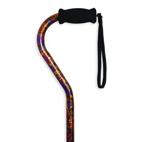 Alex Orthopedics - From: 21005 To: 21164  Alex Orthopedic Offset Handle Cane, Paisley, 31"   40" Adjustable Height, Aluminum, Hypalon Grip, 300 lb. Weight Capacity