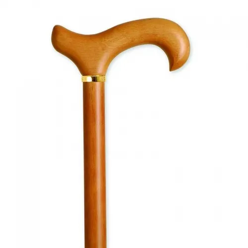 Alex Orthopedic - 50122 - Men's Derby Handle Wood Cane, Natural Stain, 250 lb. Weight Capacity, 37" H, Secure Grip