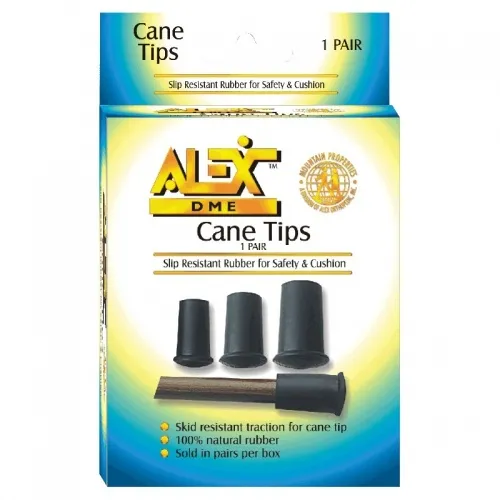 Alex Orthopedic - MP-99016 - Replacement Rubber Cane Tip 16 mm, Black, 5/8"