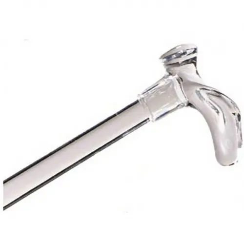 Alex Orthopedics From: MP-12200 To: MP-12255 - Clear Lucite Cane With Skull Grip Tourist Handle Contour Left Right