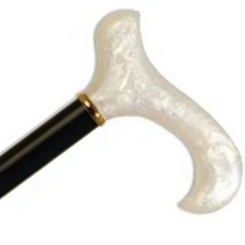 Alex Orthopedics From: MP-30762 To: MP-31762 - Wood Cane With Acrylic Pearl Derby Handle And Collar Mocha Fritz