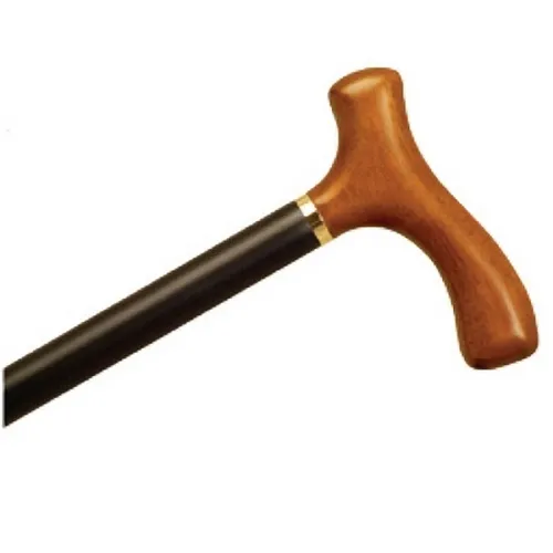 Alex Orthopedics - MP-51435 - Wood Cane With Natural Stained Fritz Handle and Collar