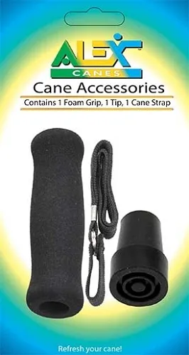 Alex Orthopedics - From: MP-93100 To: MP-93104 - Cane Accessories Refresher (Grip, Tip, Strap)