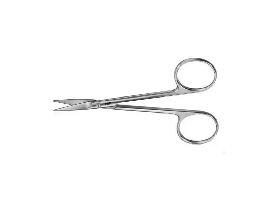 Aesculap - Bc112r - Iris Scissors Aesculap 4-3/8 Inch Length Surgical Grade Stainless Steel Nonsterile Finger Ring Handle Straight Sharp Tip / Blunt Tip