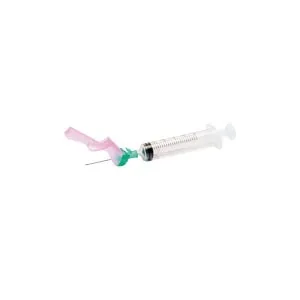 BD Becton Dickinson - Eclipse - 305768 - Safety Hypodermic Needle Eclipse 1 Inch Length 22 Gauge Regular Wall Hinged Safety Needle