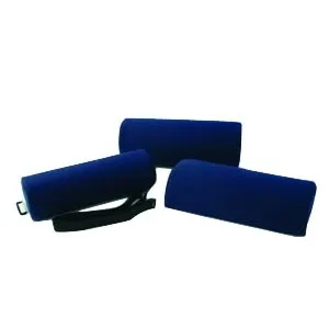 Briggs - DMI - 555-7914-2400 - Navy half-roll support (10-3/4" x 2-3/8") provides seat comfort and back support, attaches and stays in place with an elastic strap and comes with a washable polyester/cotton cover.
