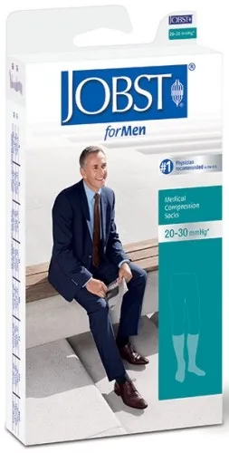 Bsn Jobst From: 115097 To: 115099 - Jobst For Men 20-30 Mmhg Closed Toe Knee-High Ribbed Compression Socks