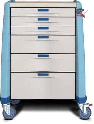 Capsa Healthcare - Am10mc-Lcd-K-Dr620 - Standard Cart, Light Creme/ Dark Creme, Keyless Lock, (6) Drawers And (2) Drawers (Drop Ship Only)