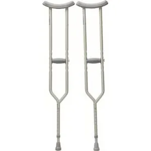 Cardinal Health - CA801TL - Push Button Crutch Tall, Adjustable Height, Aluminum