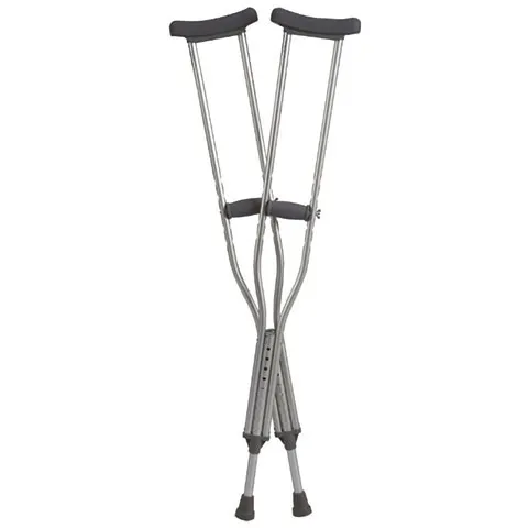 Cardinal Health - From: CA801ADB To: CA801TLB - Med Bariatric Heavy Duty Crutches. 650 lb weight capacity.  Push Button Adjustable, Steel.  Recommended User Height:  5'.2" 5'.10". L 48 x W 4 x H 13.8.