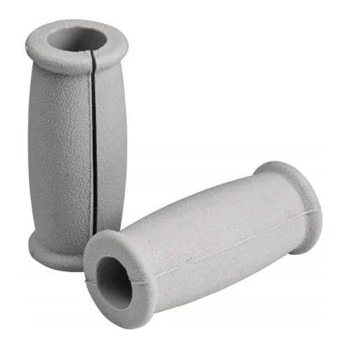 Carex Health Brands - A95400 - Carex Grey Split Crutch Handgrips, Pair. Split design allows users to replace handgrips without assembly, fits most brands, latex-free, washable and perspiration resistant.