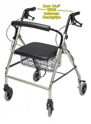 Graham-Field - From: RJ4318B To: RJ4318R  Walkabout Wide Four Wheel Rollator
